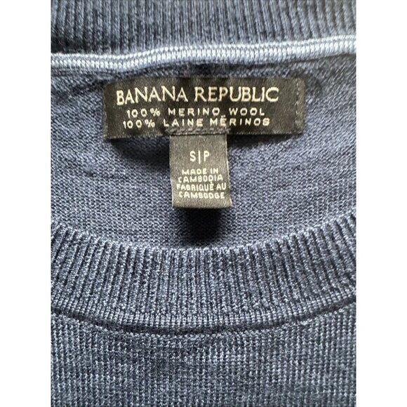Banana Republic Women’s, 100 % Merino Wool, Crewneck Sweater, small, dark blue - Picture 7 of 10